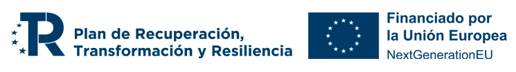 Logotipos de "Plan de Recuperación, Transformación y Resilencia" y "Financiado por la Unión Europea, NextGenerationEU"